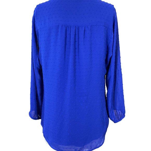 Dr2 by Daniel Rainn 3/4 Sleeve Embroidered V-Neck Tassel Tie Tunic Shirt Med - Picture 4 of 8